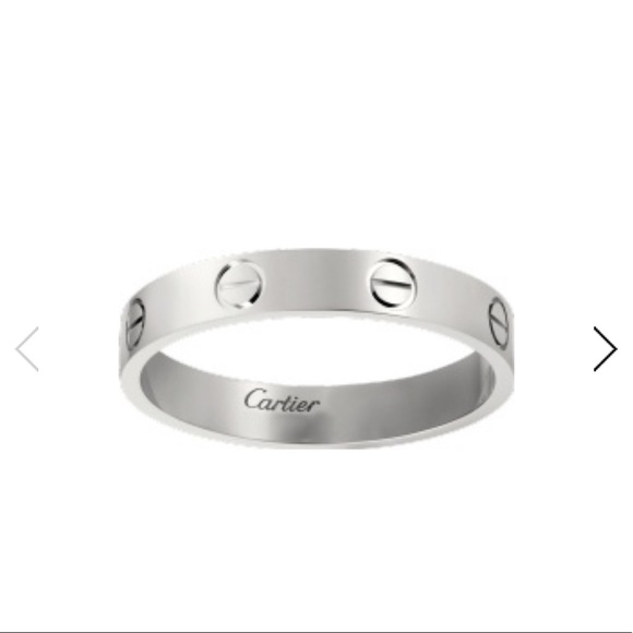 SOLD 🤩 Cartier Love Wedding Band - White Gold - Picture 2 of 8